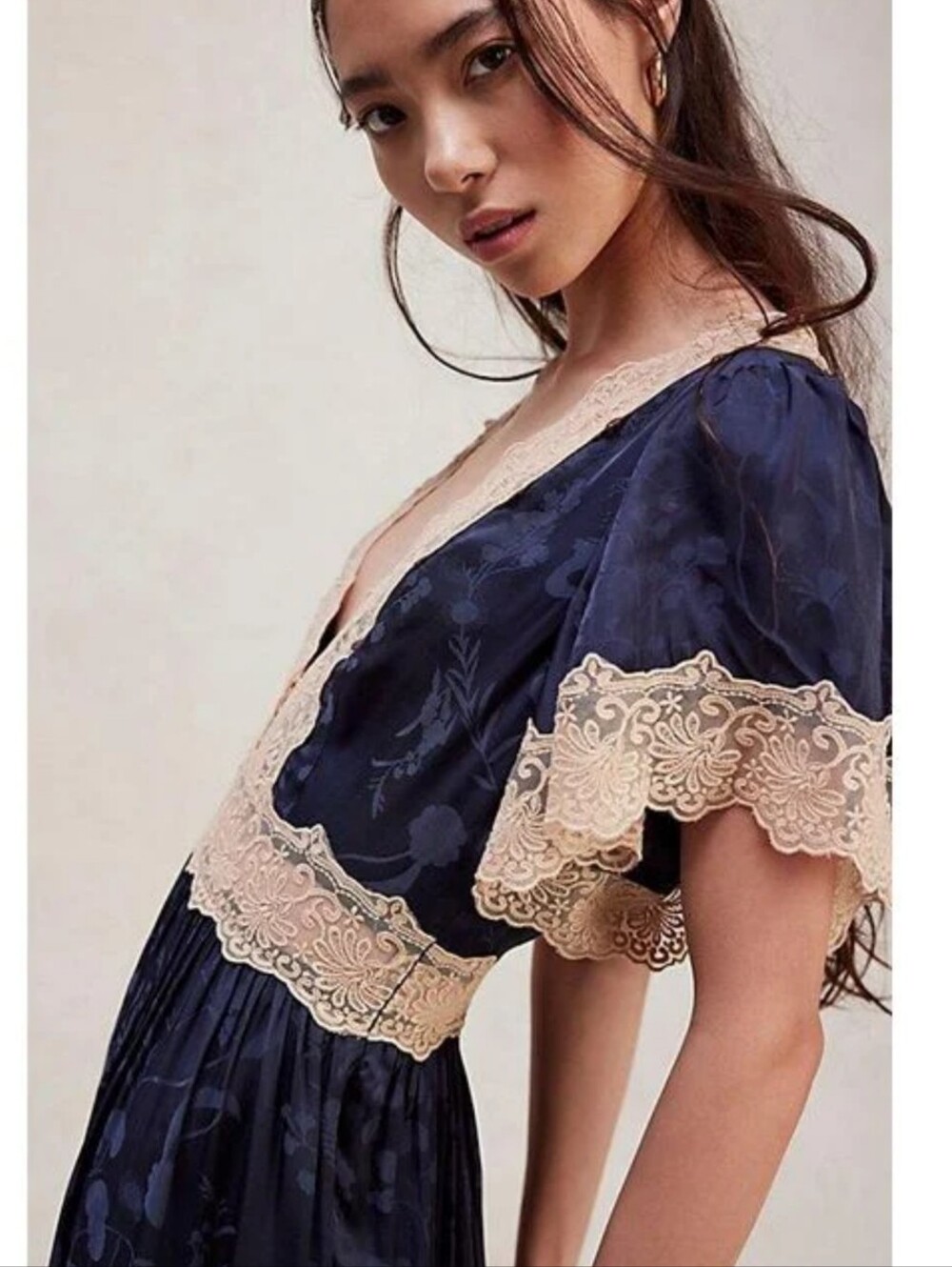 🍒NWT🍒 SPELL OCEAN GOWN DARKEST SAPPHIRE - Picture 2 of 10